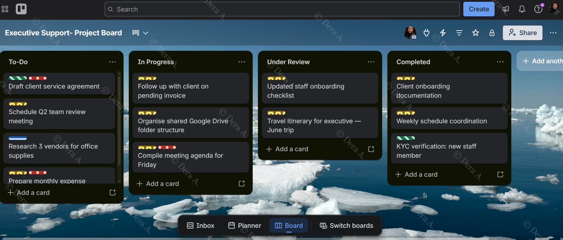 Trello Executive Support Board
